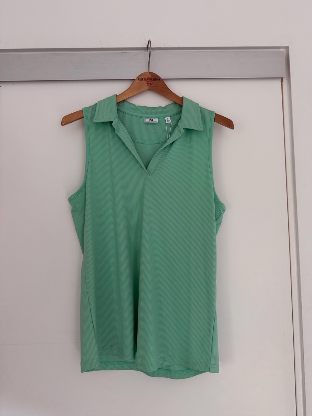 Sleeveless Collared Golf FJ Tank Top - Mint Green